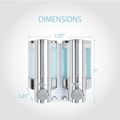 Vista 3 de Better Living Products 76245-1 AVIVA - Dispensador de dos cámaras, cromado