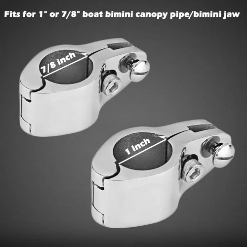 Vista 2 de Bimini - Soporte de riel de bisagra superior para lancha, kayak, yate, toldo, accesorios, acero inoxidable 316, 2
