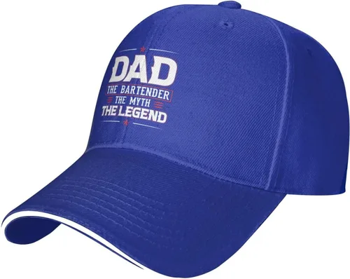 Vista 14 de Dad The Bartender The Myth Thelegend Baseball Cap for Men Women Adjustable Funny Dad Hat Black