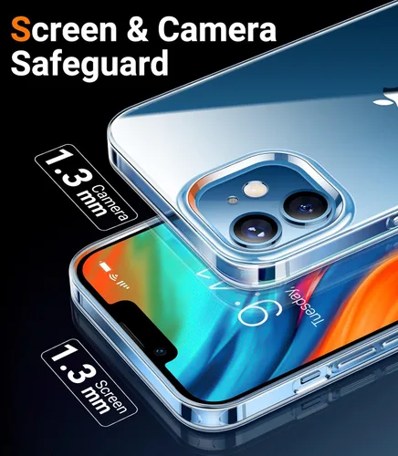 Vista 7 de TORRAS Funda para iPhone 12 Pro - Ajuste Delgado, Cubierta Dura de PC Resistente, Nunca se Amarille, Funda de Teléfono Super Delgada y Ligera, 6.1