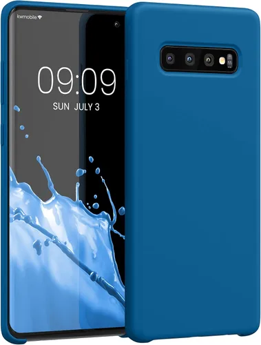 Vista 235 de kwmobile Funda compatible con Samsung Galaxy S9 - Funda de silicona TPU con acabado suave - Blue Reef