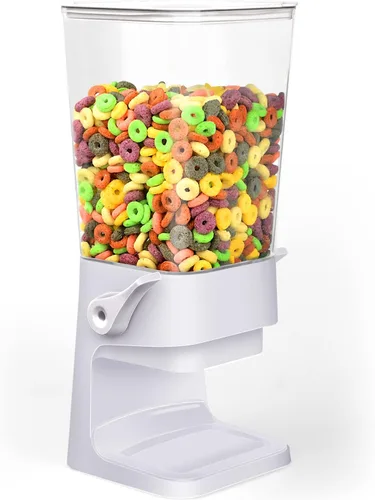 Vista 6 de Dispensador de cereales para encimera, contenedores grandes de almacenamiento de cereales, dispensador para despensa, dispensador de alimentos secos