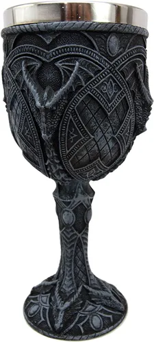 Vista 6 de Ebros Ancient Celtic Gothic Knotwork Arácnido Araña Dragón Copa de vino Copa de cáliz 6 oz Gótico Calabozos y Dragones Elixir medieval de la Vida