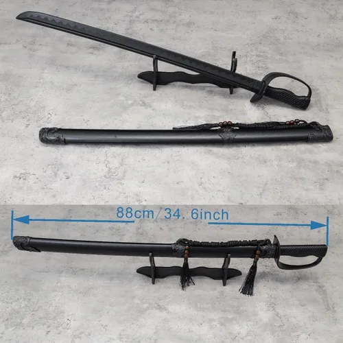 Vista 2 de 1 espada larga de plástico de polipropileno con vaina, adecuada, accesorios de decoración, espada katana