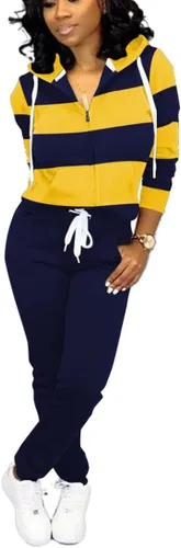 Vista 8 de TOPSRANI - Trajes deportivos de dos piezas para mujer, sudaderas casuales, traje deportivo liso, conjunto de pantalones de sudadera para trotar