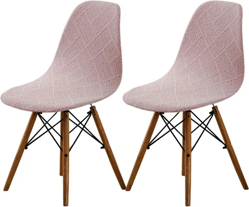 Vista 69 de HAOYONG Fundas para silla de comedor modernas de mediados de siglo, funda estampada para silla sin brazos, fundas elásticas para cocina, oficina