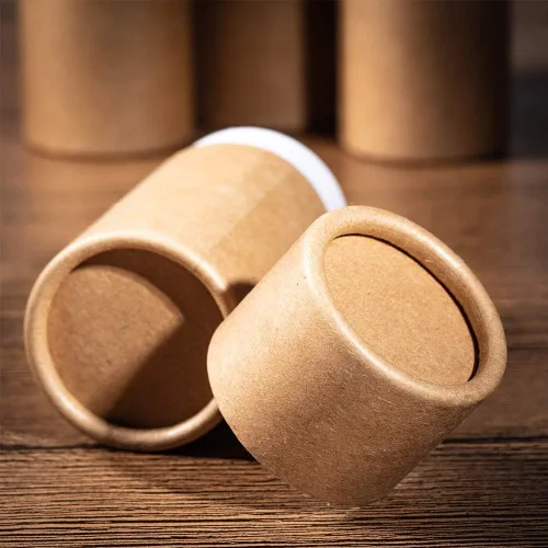 Vista 4 de BENECREAT 12 tubos de cartón Kraft BurlyWood de 0.3 fl oz, recipientes redondos de cartón, tubos de bálsamo labial, tubos de cartón para lápices