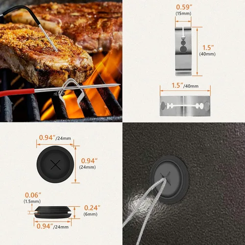 Vista 8 de Kit de piezas de repuesto para sonda de carne de temperatura e encendedor de varilla caliente para parrillas de pellets Pit Boss y ahumadores, con 2