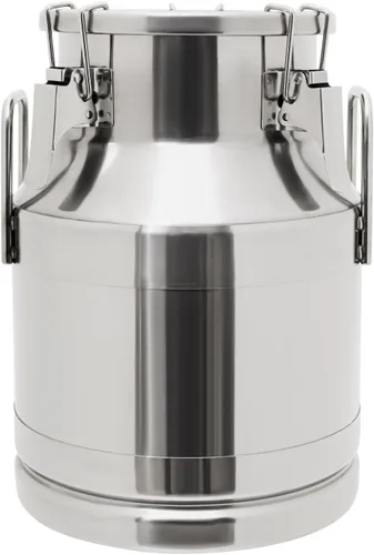 Vista 16 de Lata de leche de acero inoxidable de 3.17 galones, cubo de leche resistente con mango ergonómico y tapa hermética, recipiente sólido líquido SS