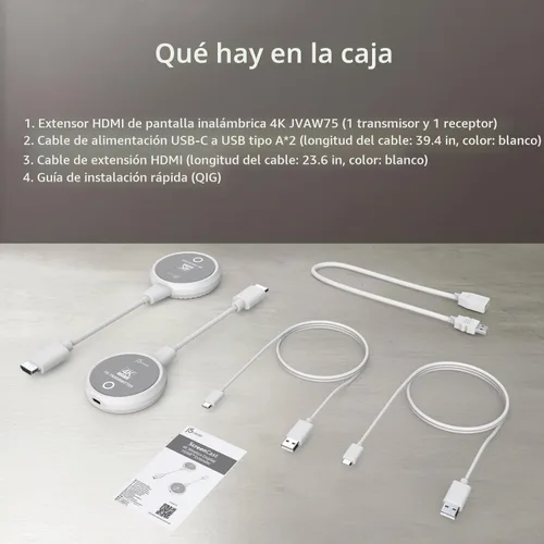 Vista 8 de j5create ScreenCast - Transmisor y receptor HDMI inalámbrico 4K, extensor HDMI inalámbrico, compatible con 4K30Hz / 1080p60Hz, 2.4/5GHz, desde
