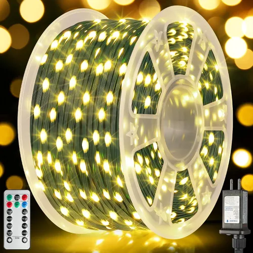 Vista 12 de Larkvue - Tira de luces de 344 pies con 1050 LEDs y control remoto, luces de hadas regulables con 8 modos, temporizador y función de memoria