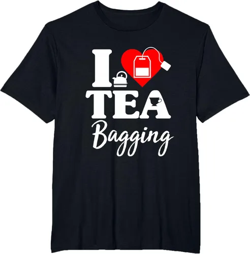 Vista 37 de Camiseta con texto en inglés "I Love Tea Bagging", divertida camiseta para bebedores de té, Negro