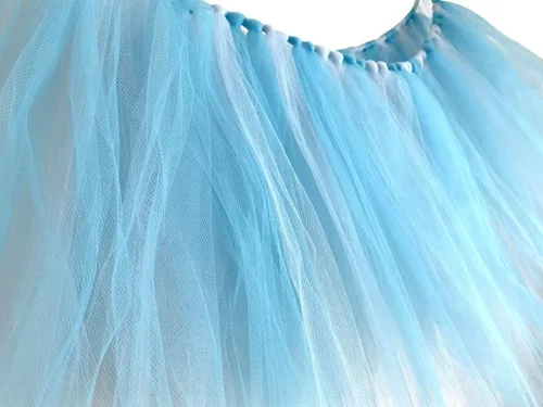 Vista 4 de Decoración de tutú azul para el primer cumpleaños de niño y un banderín para silla alta