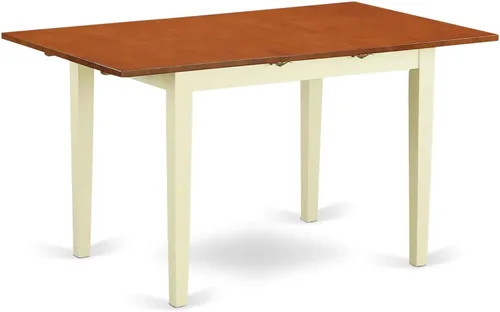 Vista 6 de East West Furniture ANFT-OAK-T Norfolk - Mesa de cocina rectangular con tapa de mariposa, 32x54 pulgadas, roble