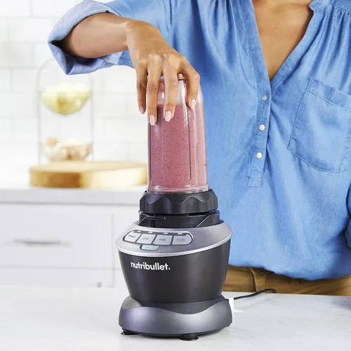 Vista 5 de NutriBullet - Mezclador combinado con tazas individuales, 1000 W