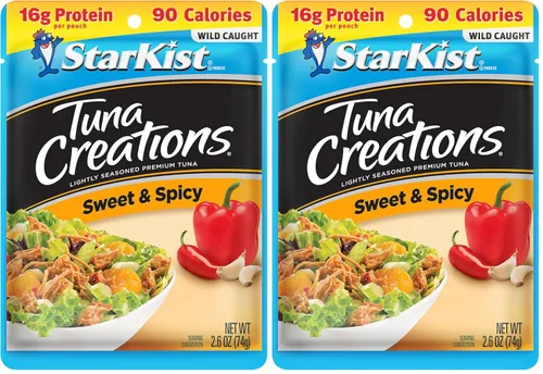 Vista 40 de StarKist Tuna Creations Ginger Sesame - Sabor de jengibre y sésamo para atún 14g Protein Per Serving, Wild Caught, Shelf Stable Seafood, Gluten