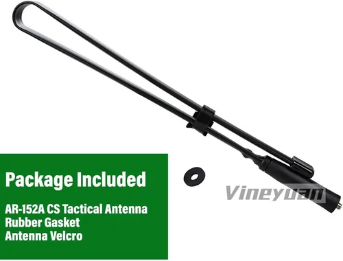 Vista 6 de Antena táctica CS plegable 27.6 in/27.56 pulgadas SMA-hembra doble banda VHF UHF 136/520Mhz para Kenwood BaoFeng UV-5R UV-82 BF-888S Retevis H777