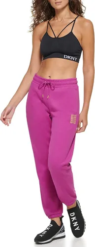 Vista 2 de DKNY Pantalón deportivo de forro polar con bolsillos para mujer
