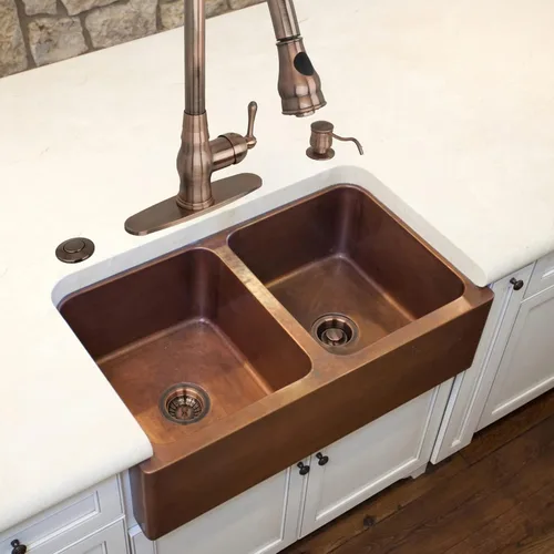 Vista 2 de Akicon - Kit de interruptor de aire de cocina para triturador de basura, doble salida para fregadero/encimera, eliminación de residuos, 2-1/2 Cobre
