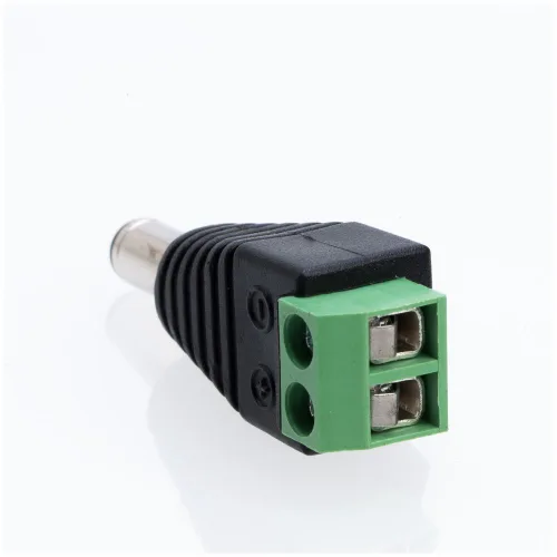 Vista 4 de Conector adaptador de corriente macho de 0.217 in x 0.083 in para cámara de seguridad CCTV, tira de luz LED, enchufe de barril de CC, 12 V CC
