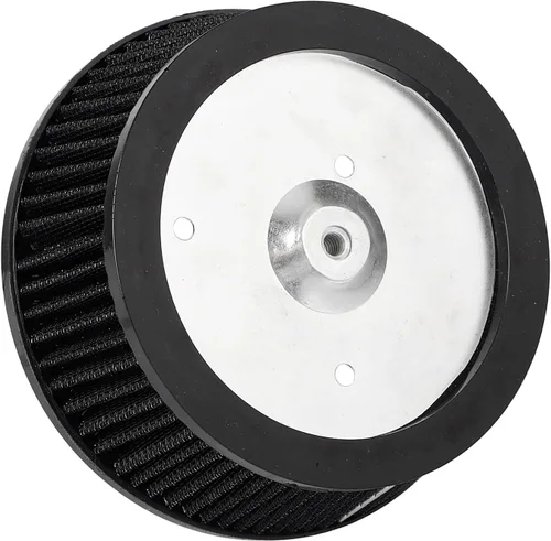Vista 6 de Filtro limpiador de aire de alta flujo negro Sucker Entrada Compatible con Harley Dyna 1999-2017, Softail 2000-2015, Touring 1999-2007