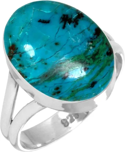 Vista 21 de Anillo hecho a mano de plata de ley 925 genuina grueso con piedras preciosas naturales ágata, cuarzo rosa, lapislázuli, ámbar ovalado, joyería