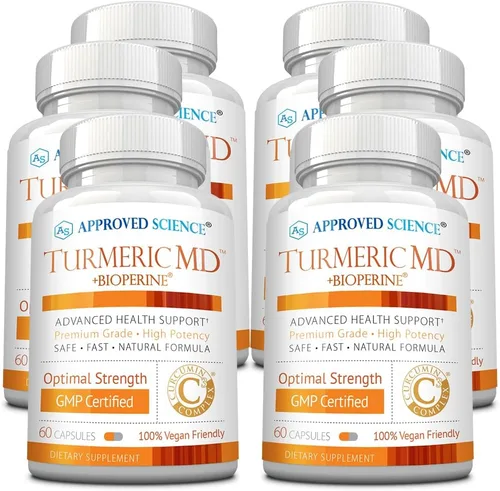 Vista 8 de Approved Science Turmeric MD - con BioPerine y curcuminoides de cúrcuma estandarizados al 95% - 180 cápsulas (suministro de 3 meses)