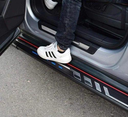 Vista 2 de Estribos - Barras de paso para Audi Q8 2019 2020 pedales laterales de aluminio negro