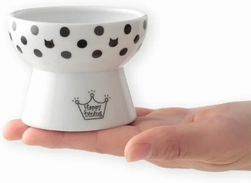 Vista 10 de Necoichi - Cuenco elevado de cerámica para gatos, apto para bigotes (gatos, mini)