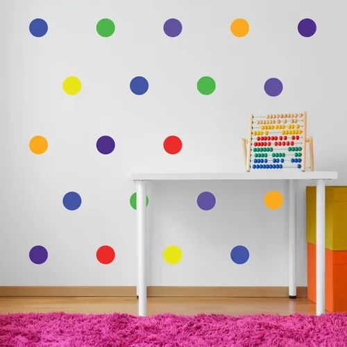 Vista 9 de Decalcomania - Calcomanías de pared con puntos negros irregulares, juego de 216 calcomanías de pared de puntos de dálmata pequeños para aula