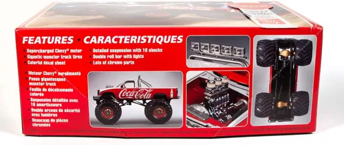 Vista 4 de Skill 2 - Kit de modelos Chevrolet Silverado Monster Truck Coca-Cola a escala 1/25 por AMT