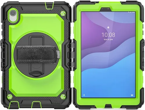 Vista 11 de Funda para Lenovo Tab M8 HD 8 pulgadas TB-8505F/8505X/8705F con protector de pantalla de grado militar a prueba de golpes resistente caso con Negro