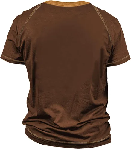 Vista 2 de Camisetas elegantes de manga corta para hombre, camisetas de corte clásico, cómodas blusas de cuello redondo de talla grande