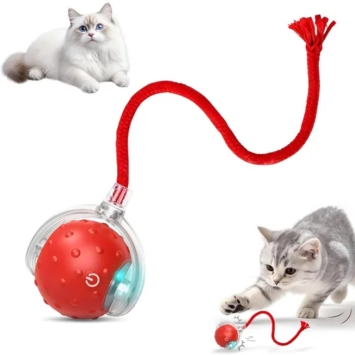 Vista 8 de Juguete Tiny Fetch para Perros, Juguetes Interactivos Tinyfetch para Perros y Gatos con Pelotas con Canto de Pájaros, Juguete de Pelota Eléctrica