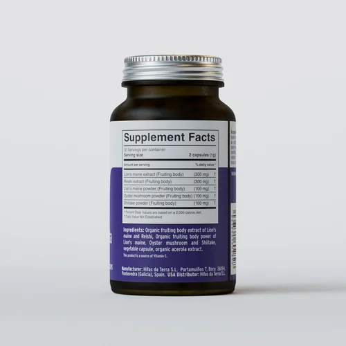 Vista 8 de Hifas Microbiota - Suplemento orgánico de complejo de hongos con melena de león, reishi y shiitake - Prebiótico de apoyo digestivo y salud