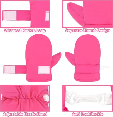 Vista 39 de QikQik Guantes de invierno impermeables para niños pequeños - Guantes de nieve para bebés