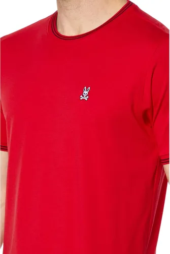 Vista 3 de Psycho Bunny Logan Tee Rojo Rubí MD (US Hombre 5), Rojo (Ruby Red)