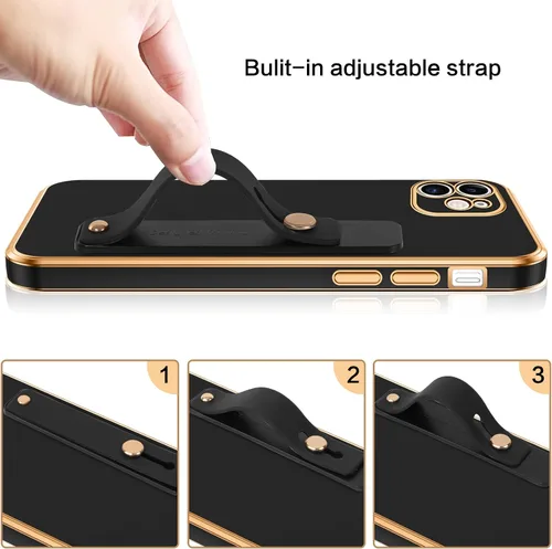 Vista 4 de VENINGO Funda para iPhone 11, fundas para iPhone 11, TPU suave de ajuste delgado, con pulsera ajustable, resistente a los arañazos, a prueba