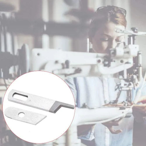 Vista 2 de Juego de 2 cuchillas para máquina de coser, multifunción, para el hogar, superior e inferior, apto para BABYLOCK SERGER BL202 BL302 BL400