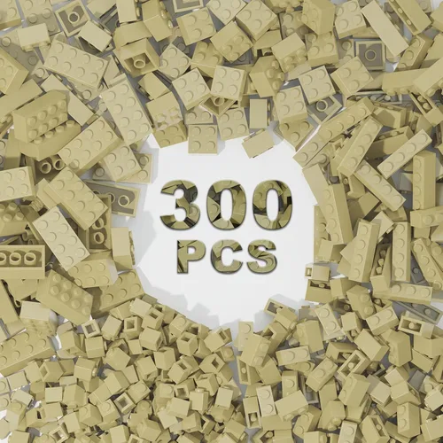 Vista 12 de 300 piezas de bloques de construcción clásicos, bloques a granel gris claro, compatibles con piezas y partes de las principales marcas, juguetes