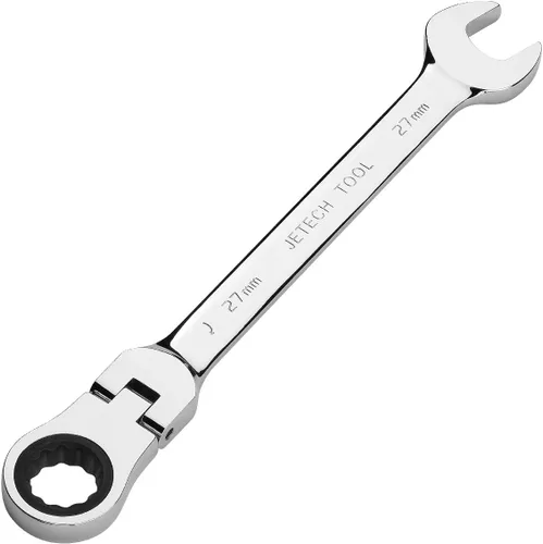 Vista 11 de Jetech Llave de trinquete de cabezal flexible de 8 mm, acero Cr-V de grado industrial, 12 puntos, diseño desviado de la esquina, trinquete de 72
