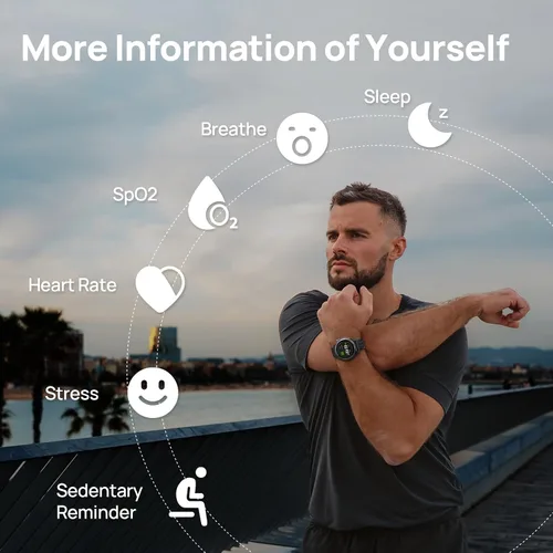 Vista 7 de mibro GS Active2 - Reloj inteligente para correr con GPS de doble banda Gris oscuro