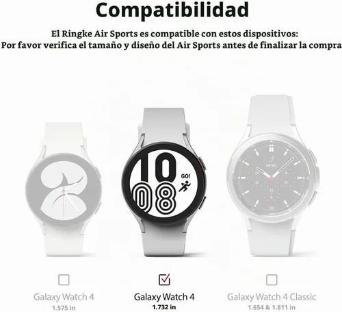 Vista 2 de Ringke - Funda para Samsung Galaxy Watch 4 de 1.732 pulgadas (1.732 in), color negro