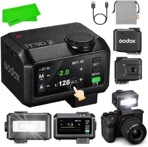 Vista 13 de Godox iT30Pro S TTL Mini cámara flash para Sony ZV-E10 a7IV a7CII a6700 ZV-1 ZV‑E10 II A7III A7R V A7SIII ZV‑1 A7CR a6600 a6300, etc., 2.4G HSS