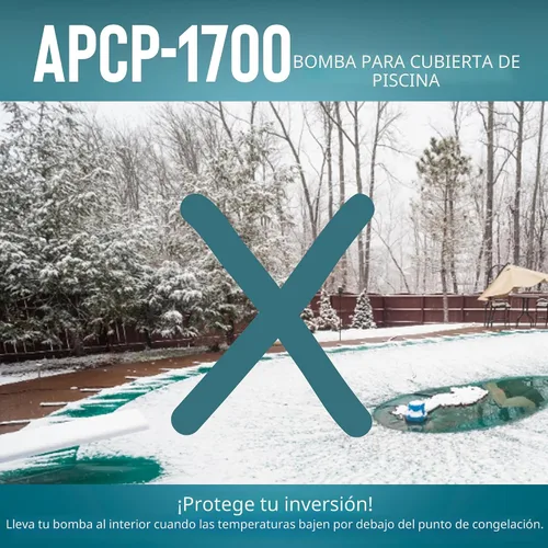 Vista 7 de Little Giant APCP-1700 Bomba de cubierta de piscina de 115 voltios, 1/3 HP, 1745 GPH, automática, sumergible, con cable de 25 pies, azul claro