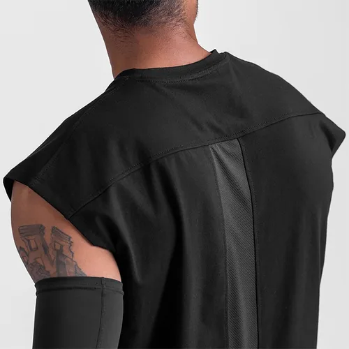 Vista 4 de BOOMLEMON Camiseta sin mangas para hombre, para gimnasio, correr, entrenamiento, muscular, fisicoculturismo, camisetas sin mangas