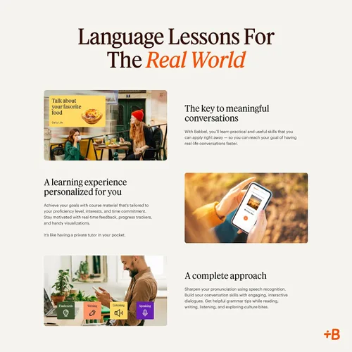 Vista 5 de Babbel Language Learning Software - Learn to Speak Spanish, French, English, & More - All 14 Languages Included, Audio Lessons - Compatible with