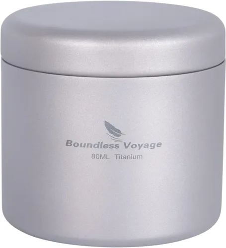 Vista 9 de Boundless Voyage Caja de lata pequeña de titanio, latas de té, latas de café, contenedor de almacenamiento de alimentos para té, café, hierbas