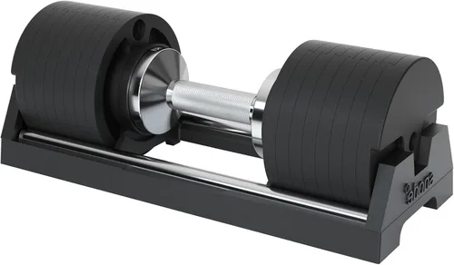 Vista 9 de SNODE AD80 Drop Proof 80 lbs Adjustable Dumbbell Set -Adjustable Weights with Cast Iron Plates and Cradle, Knurled Handle, Fast Adjust, Compact Home