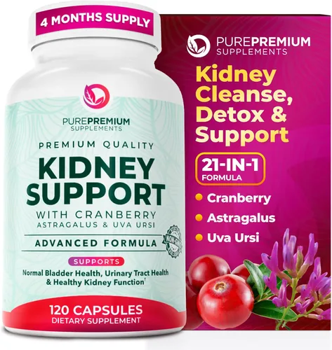 Vista 9 de PurePremium Suplemento de apoyo renal con extracto de arándano, limpieza renal, desintoxicación y reparación para hombres y mujeres, apoyo